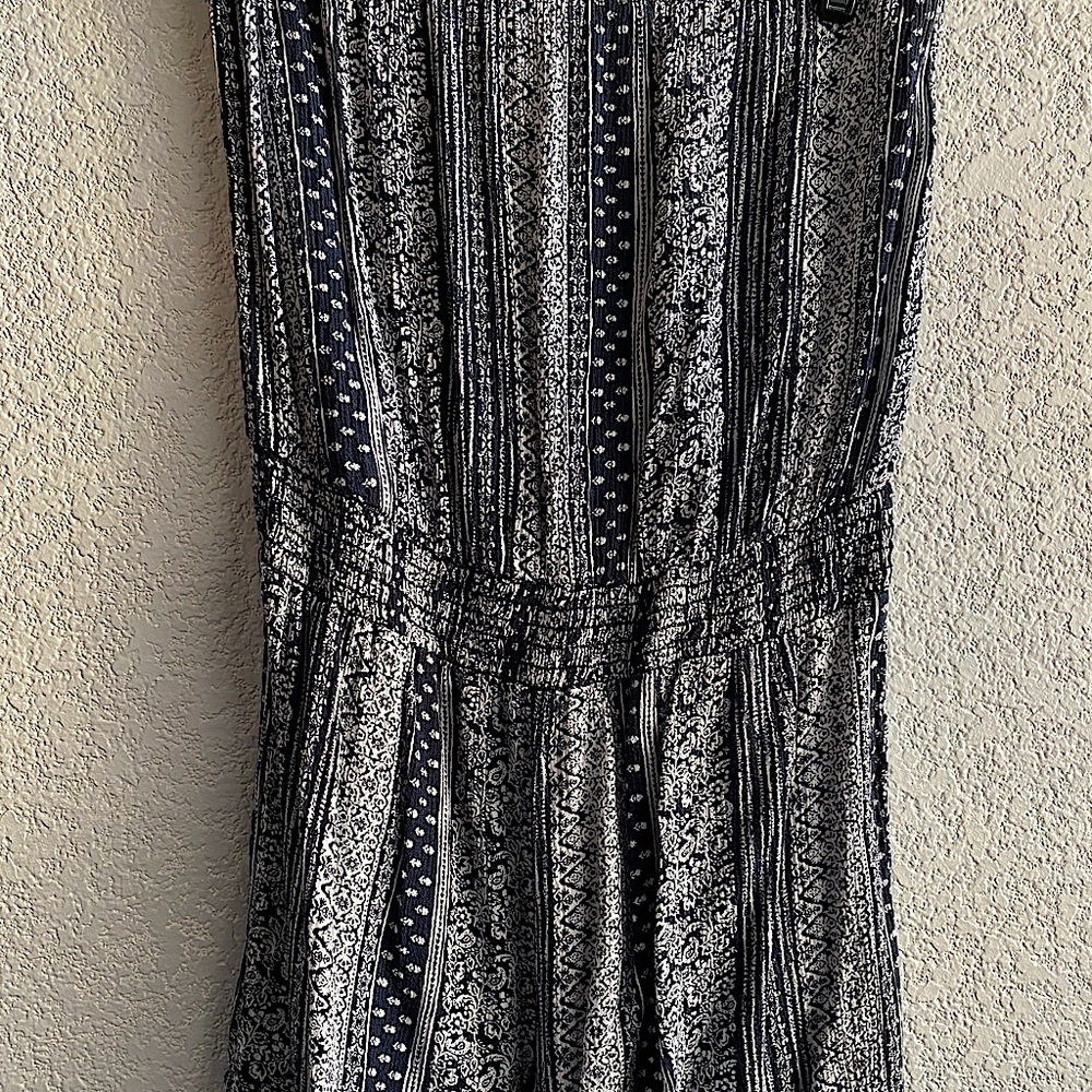 Strapless Navy and White Romper from Forever 21